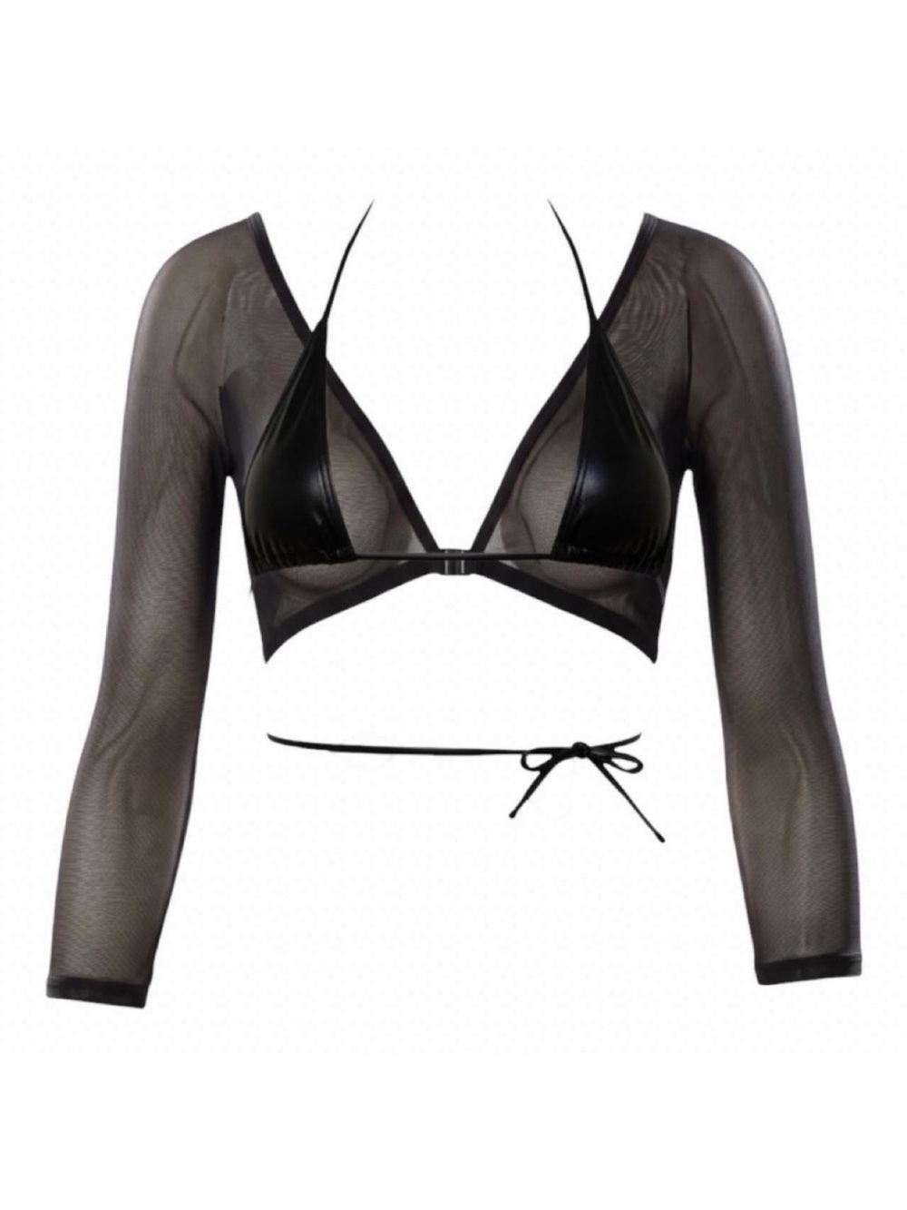 Reversible Black Sheer Mesh Bolero Shrug